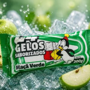 Gelo Saborizado Sabor Maça Verde