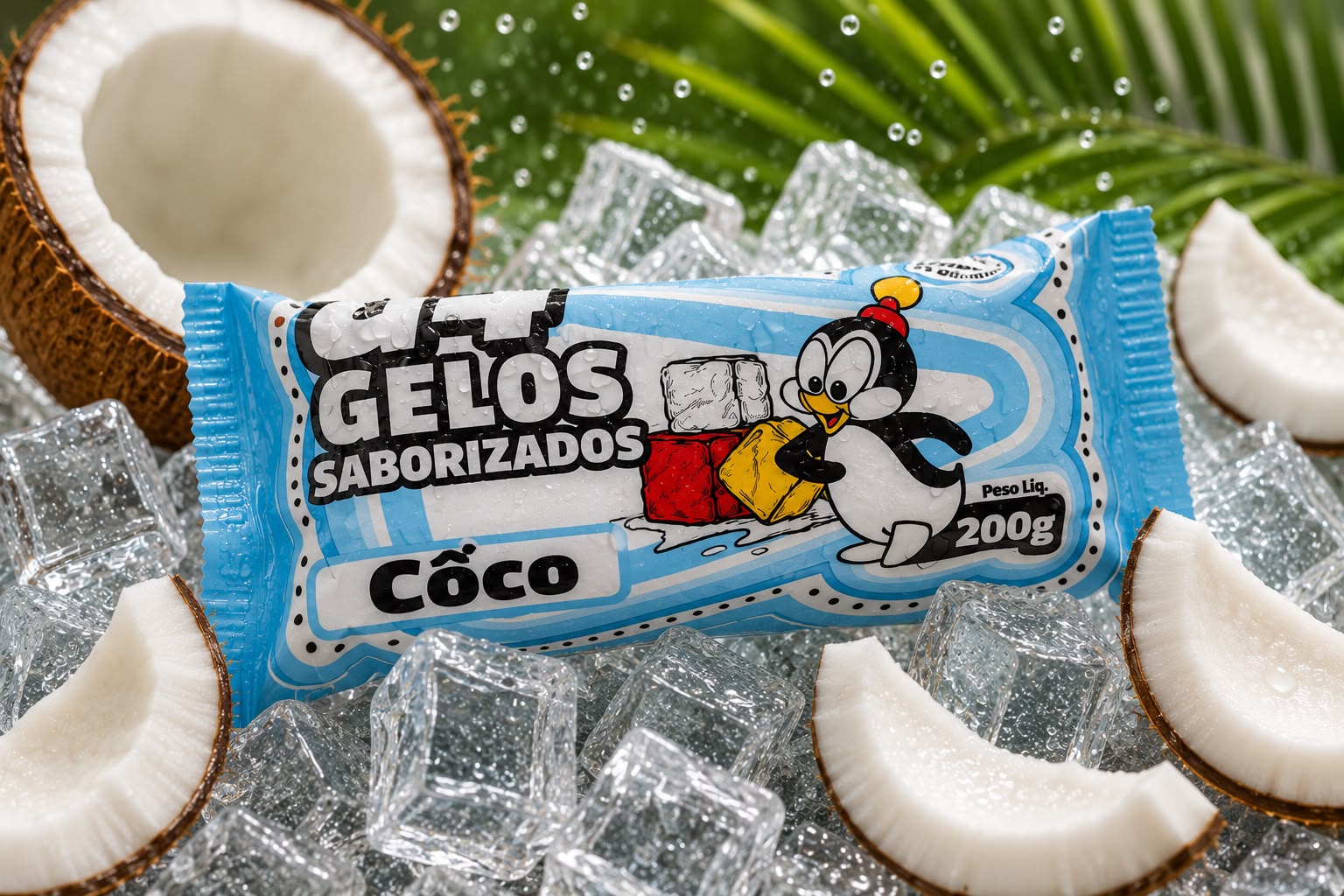 Gelo Saborizado Sabor Coco