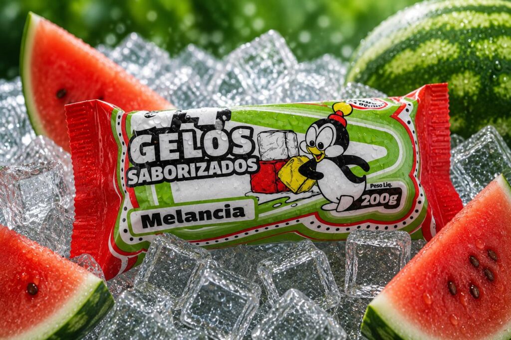 Gelo Saborizado Sabor Melancia
